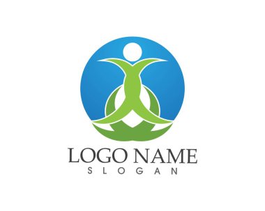 İnsan karakter logo tasarım şablonu