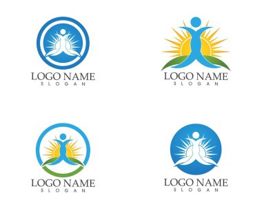 İnsan karakter logo tasarım şablonu