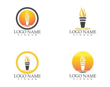 Yakma ikonu logo şablonu