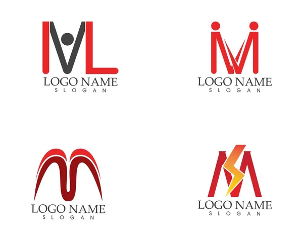 Plantilla Diseño Logotipo Personas Letra — Vector de stock