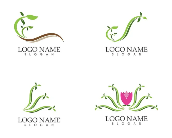 Logo Icono Hoja Naturaleza — Archivo Imágenes Vectoriales