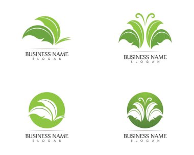 Doğa Yaprak Logosu Tasarım Şablonu