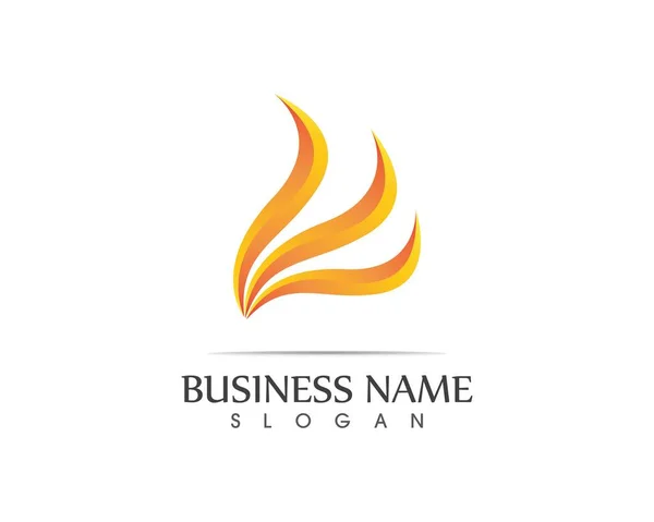 Fire Flame Logo Design Template — Stock Vector