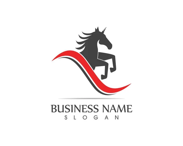 Horse Logo Template Vector — Stock Vector