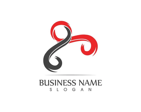 Písmena Obchodní Logo Symboly Šablona — Stockový vektor