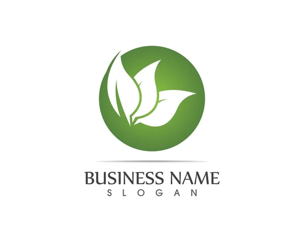 Diseño Del Logo Hoja Naturaleza — Vector de stock