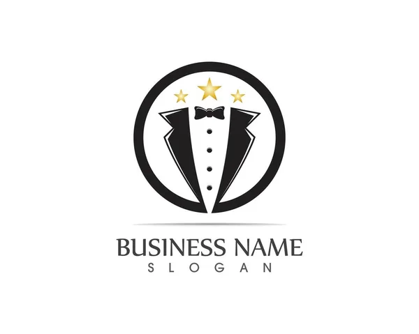 Tuxedo Logo Design Template — Stock Vector