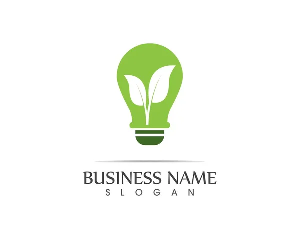Bulp Conceito Design Logotipo Eco — Vetor de Stock