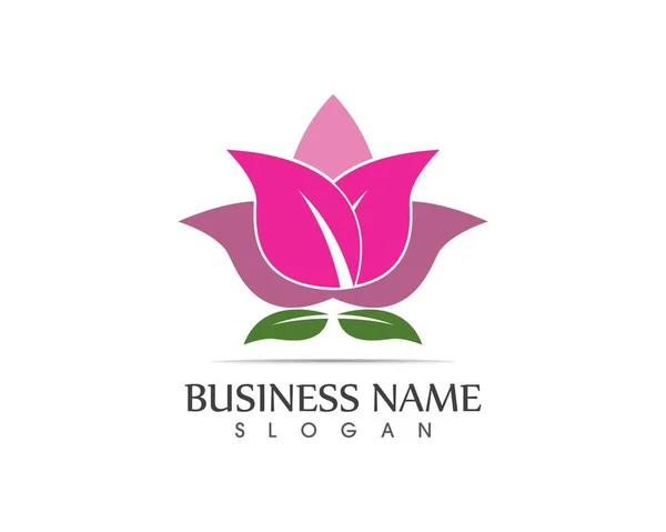Flower Beauty Spa Logo Design Konzept — Stockvektor