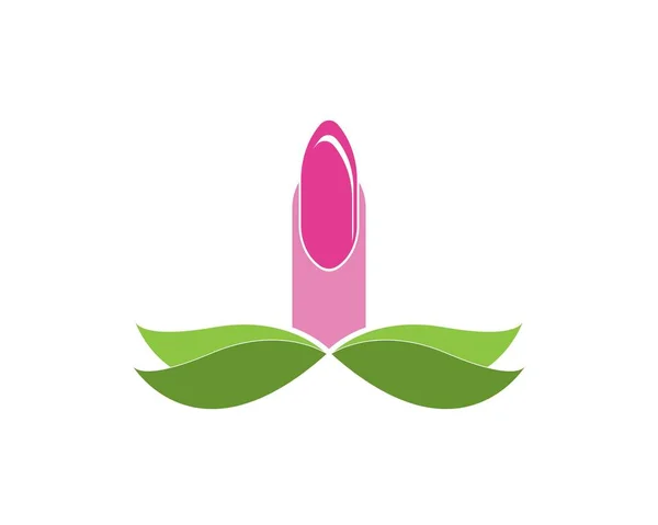 Spa Nagel Pictogram Logo Ontwerp Illustratie — Stockvector