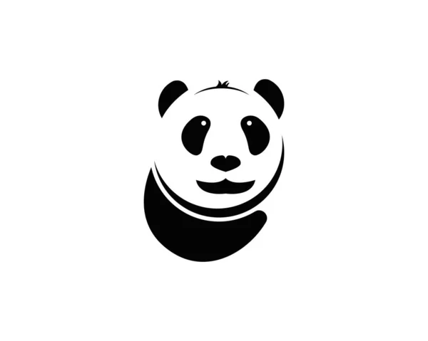 Modèle Logo Silhouette Panda — Image vectorielle