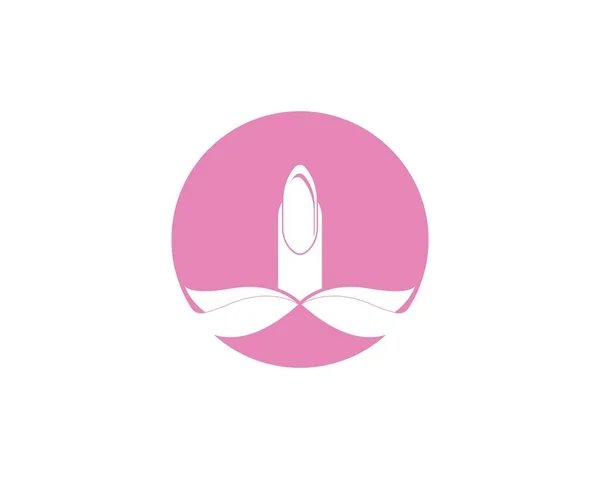 Spa Nagel Pictogram Logo Ontwerp Illustratie — Stockvector