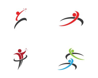 Sağlık görevlileri logo tasarım vektörü illüstrasyonunu önemser