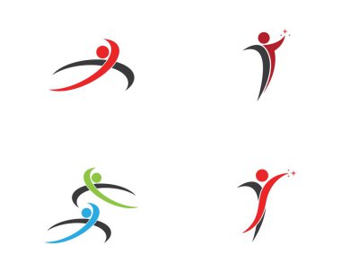 Sağlık görevlileri logo tasarım vektörü illüstrasyonunu önemser