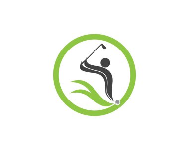 Gollfer logo tasarımı vektör çizimi