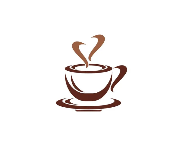 Tasse Café Logo Modèle Vectoriel Icône Design — Image vectorielle