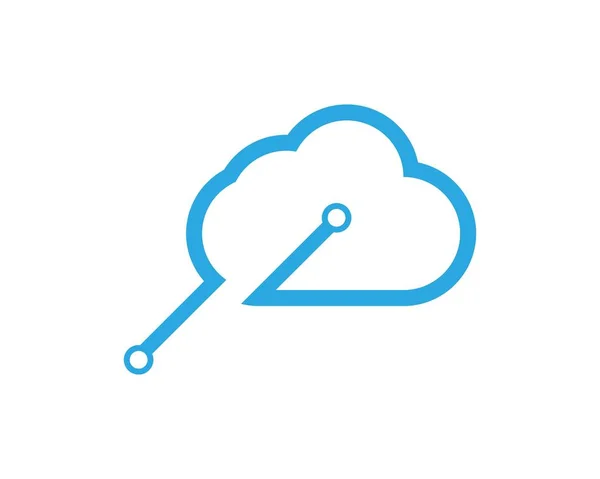 Concepto Diseño Del Logo Cloud Techno — Archivo Imágenes Vectoriales