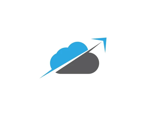 Cloud Techno Logo Design Koncept — Stock vektor