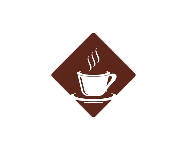 Tasse Café Logo Modèle Vectoriel Icône Design — Image vectorielle