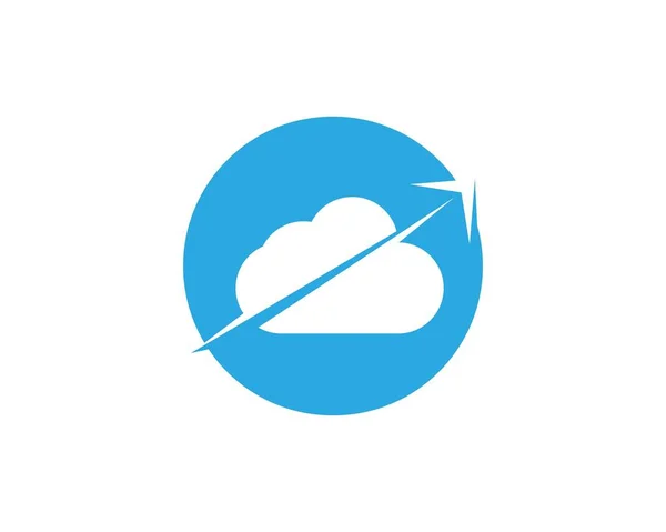 Cloud Techno Logo Design Koncept — Stock vektor