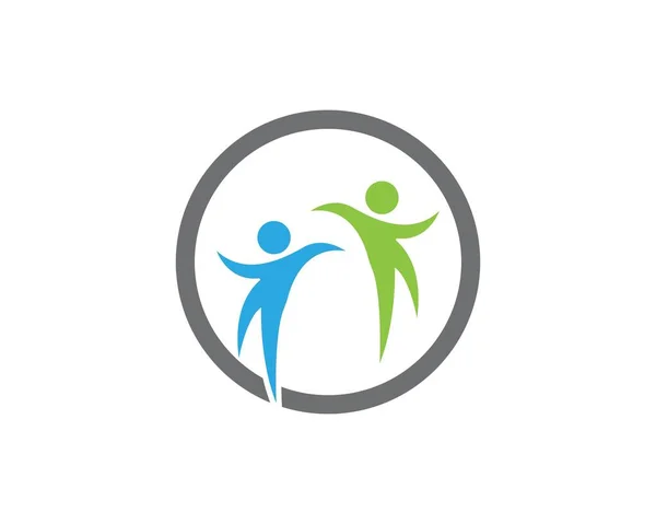 Szablon Projektu Logo Opieki Społecznej — Wektor stockowy