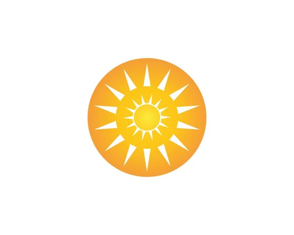 Modèle Logo Icône Vectorielle Soleil Sur Horizon — Image vectorielle