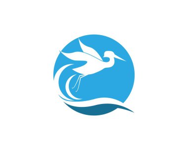 Flamingo logo vektör şablonu