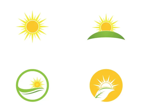 Vector Icon Logo Template Sun Horizon — Stock Vector