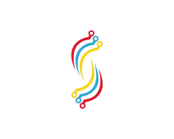 Modèle Logo Technologie Circuit — Image vectorielle