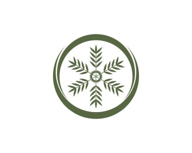 Bambu yaprağı logo vektörü