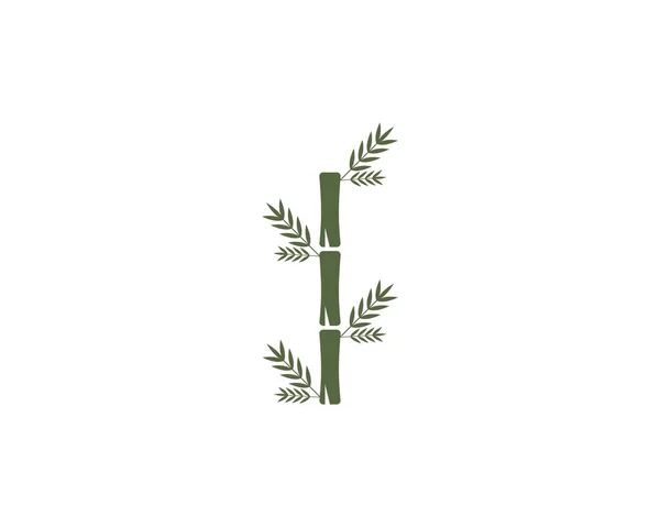 Ícone Folha Bambu Vetor Logotipo — Vetor de Stock