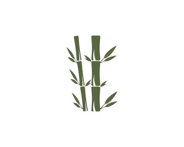 Ícone Folha Bambu Vetor Logotipo — Vetor de Stock