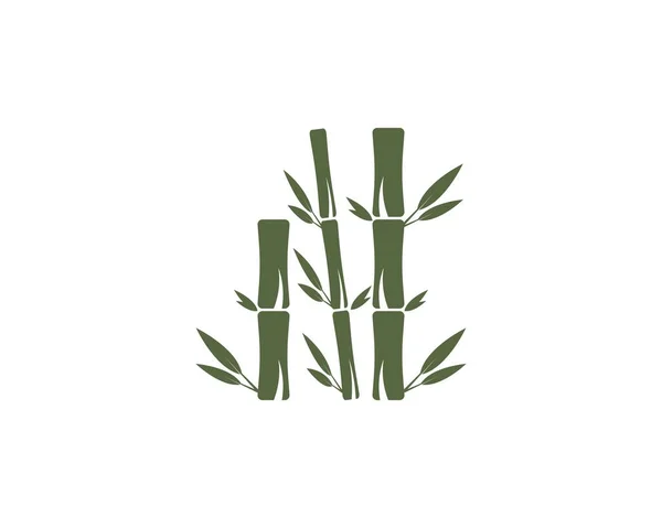 Ícone Folha Bambu Vetor Logotipo — Vetor de Stock