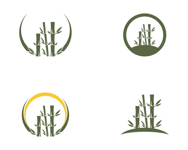 Modelo Logotipo Ícone Bambu — Vetor de Stock