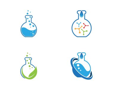 Laboratuar logo vektör şablonu