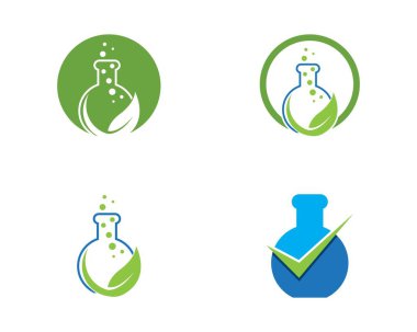 Laboratuar logo vektör şablonu