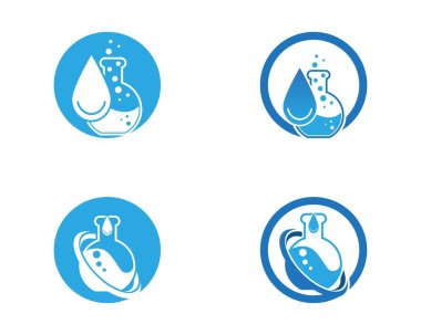 Laboratuar logo vektör şablonu