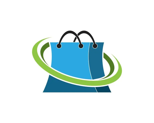 Bag Shopping Logo Template — Stock Vector
