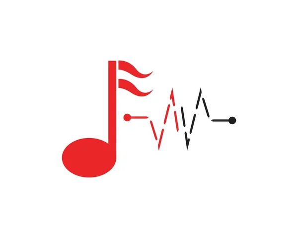 Шаблон Логотипа Музыкальной Заметки — стоковый вектор