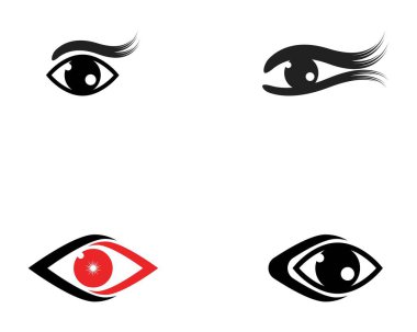 Göz bakım logosu tasarım vektörü