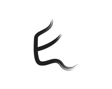 İş mektubu soyut fırça logo şablonu