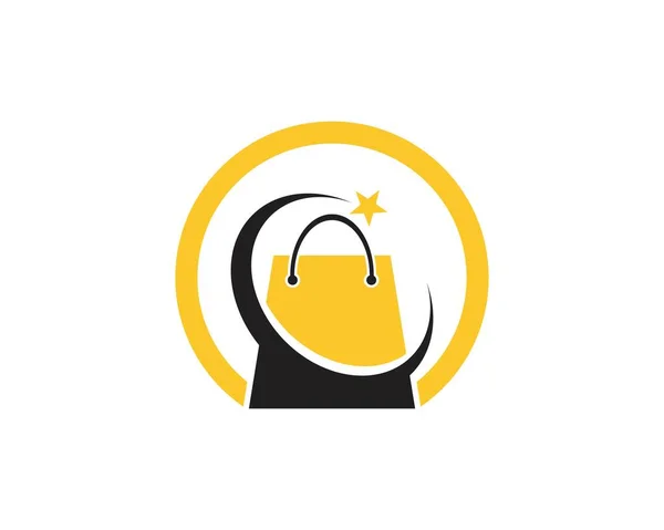 Tasche Einkaufen Symbol Logo Vorlage — Stockvektor