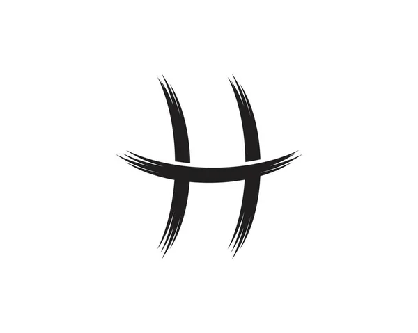 Mektubu Soyut Fırça Logo Şablonu — Stok Vektör