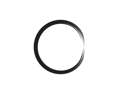 İş mektubu soyut fırça logo şablonu