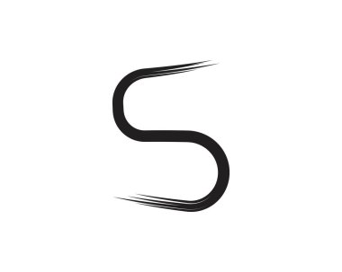 İş mektubu soyut fırça logo şablonu