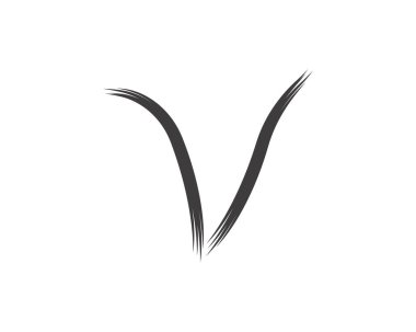 İş mektubu soyut fırça logo şablonu