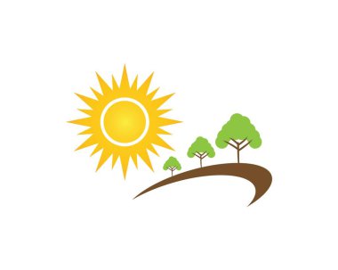 Doğa ağacı simgesi logo vektör şablonu