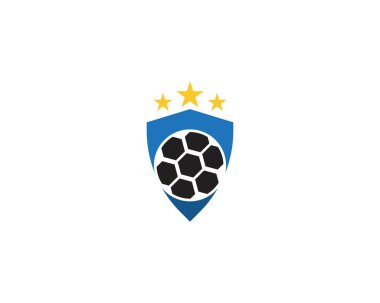 Futbol simgesi logo vektör şablonu