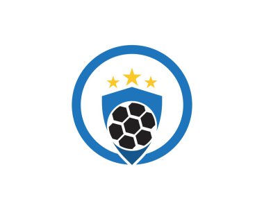 Futbol simgesi logo vektör şablonu