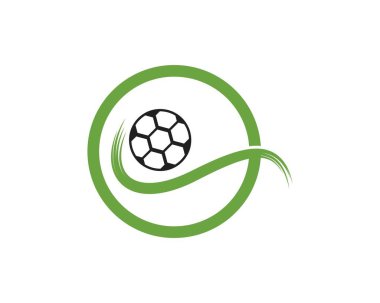 Futbol simgesi logo vektör şablonu
